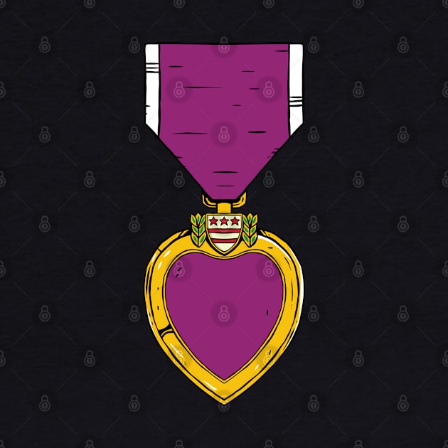 purple heart medal for veteran military soldiers by A Comic Wizard